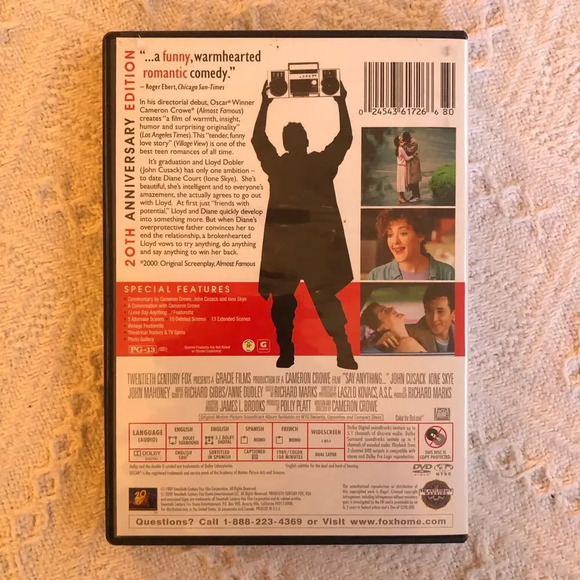 Say Anything Movie Dvd 2009 John Cusack Romance Comedy Classic Date Night - Picture 3 of 3